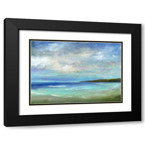 Island Inlet Black Modern Wood Framed Art Print with Double Matting by Finch, Sheila