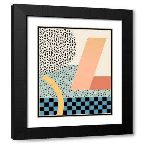 Modern Memphis IV Black Modern Wood Framed Art Print with Double Matting by Barnes, Victoria