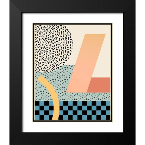 Modern Memphis IV Black Modern Wood Framed Art Print with Double Matting by Barnes, Victoria