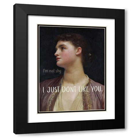 Masterful Snark - Not Shy Black Modern Wood Framed Art Print with Double Matting by Parker, Jennifer Paxton