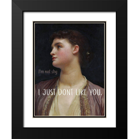 Masterful Snark - Not Shy Black Modern Wood Framed Art Print with Double Matting by Parker, Jennifer Paxton