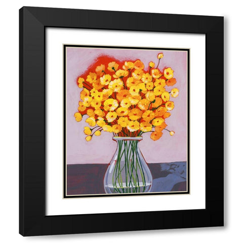 Daisy Bouquet II Black Modern Wood Framed Art Print with Double Matting by Popp, Grace