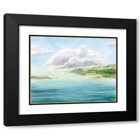 Clear Lagoon I Black Modern Wood Framed Art Print with Double Matting by Popp, Grace