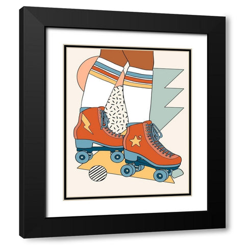 Let it Roll II Black Modern Wood Framed Art Print with Double Matting by Barnes, Victoria