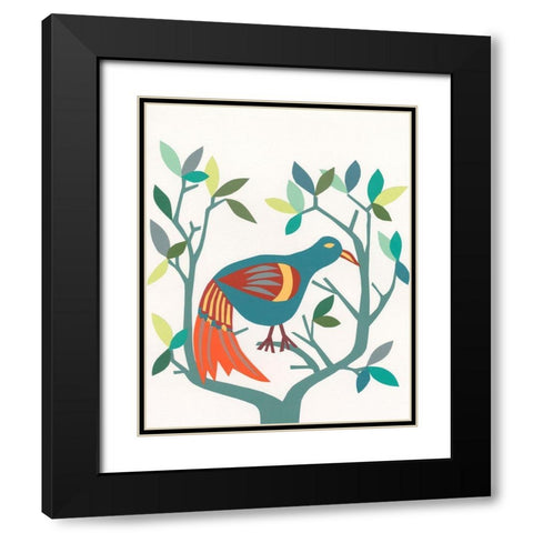 Whitty Bird II Black Modern Wood Framed Art Print with Double Matting by Moore, Regina