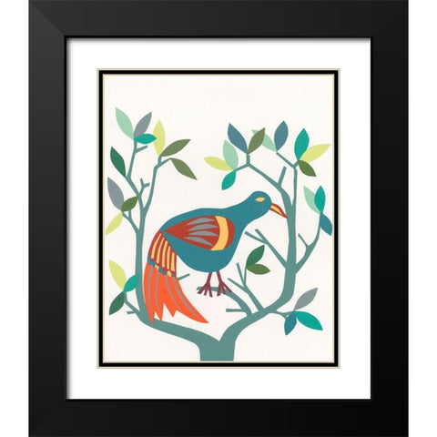 Whitty Bird II Black Modern Wood Framed Art Print with Double Matting by Moore, Regina
