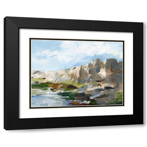 Western Cliffs II Black Modern Wood Framed Art Print with Double Matting by Harper, Ethan
