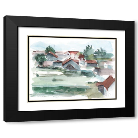 Valley Farm I Black Modern Wood Framed Art Print with Double Matting by Harper, Ethan