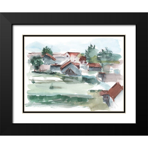 Valley Farm I Black Modern Wood Framed Art Print with Double Matting by Harper, Ethan