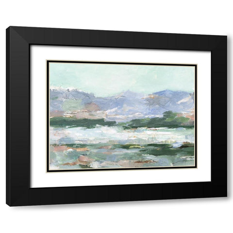 Pastel Mountain View II Black Modern Wood Framed Art Print with Double Matting by Harper, Ethan