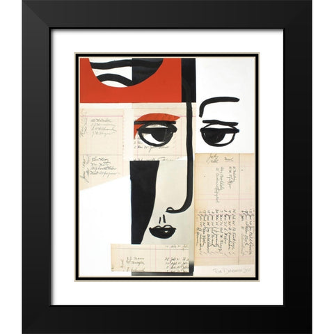 Faces of A Century III Black Modern Wood Framed Art Print with Double Matting by Delamater, Rob