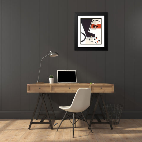 Faces of A Century V Black Modern Wood Framed Art Print with Double Matting by Delamater, Rob