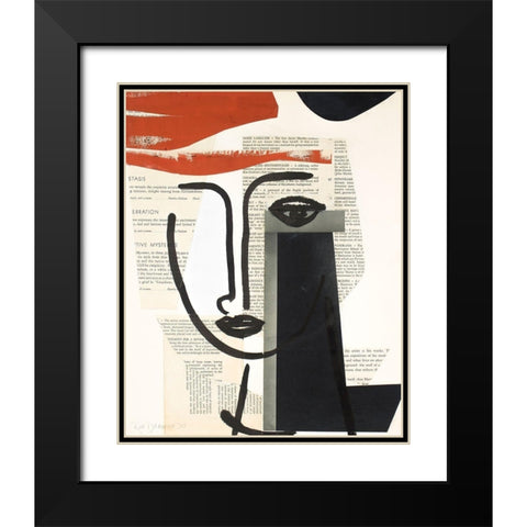 Faces of A Century VI Black Modern Wood Framed Art Print with Double Matting by Delamater, Rob