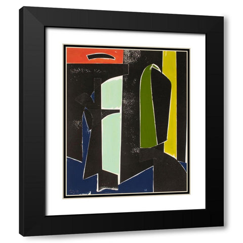Spanish Arches Black Modern Wood Framed Art Print with Double Matting by Delamater, Rob