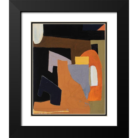The Olive Press Rooom Black Modern Wood Framed Art Print with Double Matting by Delamater, Rob