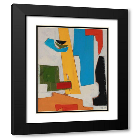Andalusian Village Black Modern Wood Framed Art Print with Double Matting by Delamater, Rob