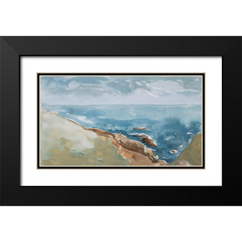 Cliffs of Sonoma Black Modern Wood Framed Art Print with Double Matting by Delamater, Rob