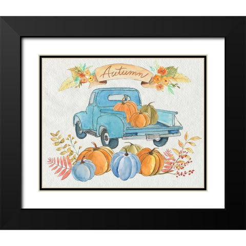 Happy Autumn II Black Modern Wood Framed Art Print with Double Matting by Moore, Regina