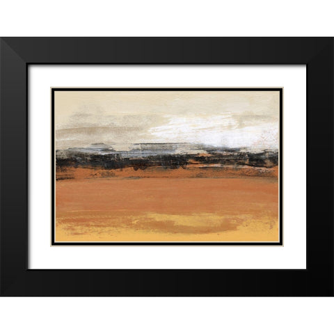 Bridges Ochre I Black Modern Wood Framed Art Print with Double Matting by Gordon, Sharon