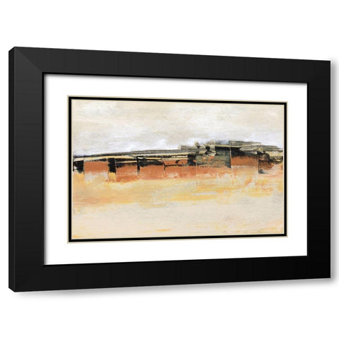 Bridges Ochre II Black Modern Wood Framed Art Print with Double Matting by Gordon, Sharon