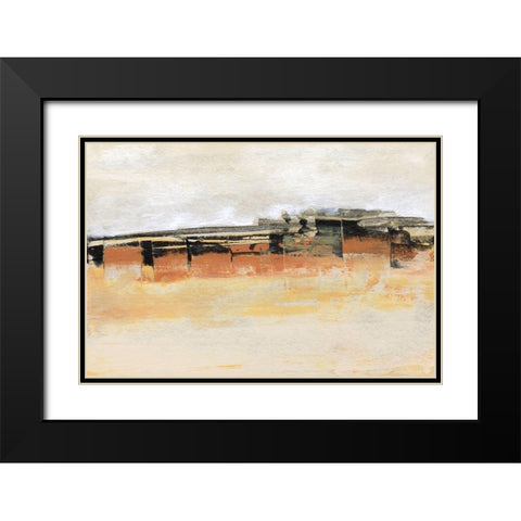 Bridges Ochre II Black Modern Wood Framed Art Print with Double Matting by Gordon, Sharon