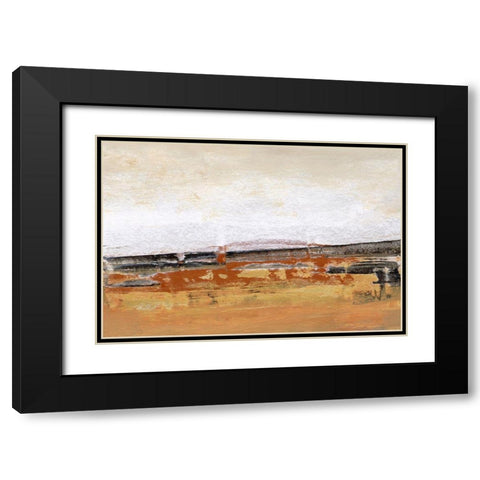 Bridges Ochre III Black Modern Wood Framed Art Print with Double Matting by Gordon, Sharon