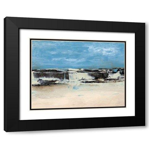Bridges Cyan I Black Modern Wood Framed Art Print with Double Matting by Gordon, Sharon