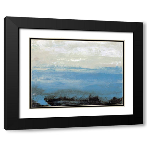 Bridges Cyan III Black Modern Wood Framed Art Print with Double Matting by Gordon, Sharon