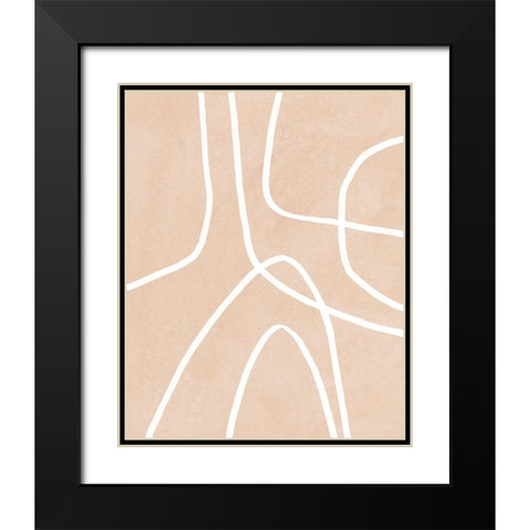 Clean Contour I Black Modern Wood Framed Art Print with Double Matting by Vess, June Erica
