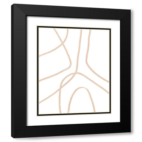 Clean Contour IV Black Modern Wood Framed Art Print with Double Matting by Vess, June Erica