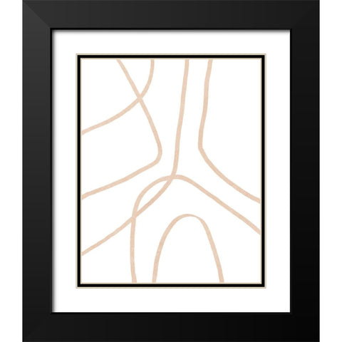 Clean Contour IV Black Modern Wood Framed Art Print with Double Matting by Vess, June Erica