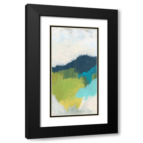 Valley Grandure II Black Modern Wood Framed Art Print with Double Matting by Vess, June Erica
