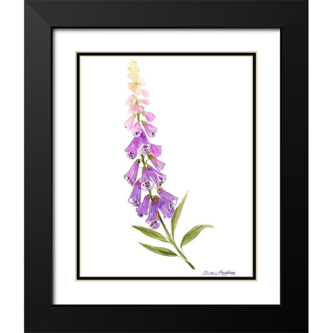 Annies Foxglove II Black Modern Wood Framed Art Print with Double Matting by Popp, Grace