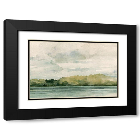 Riverside I Black Modern Wood Framed Art Print with Double Matting by Caroline, Emma