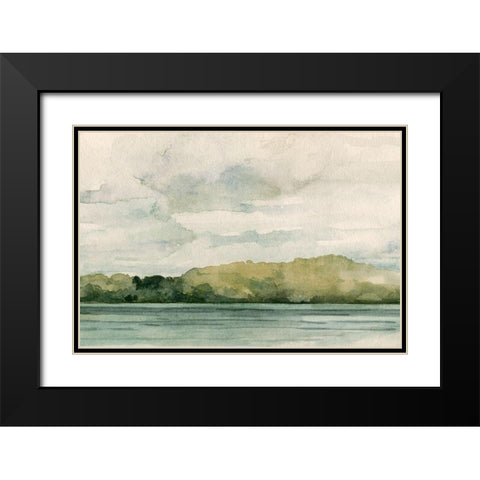 Riverside I Black Modern Wood Framed Art Print with Double Matting by Caroline, Emma