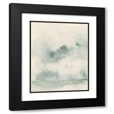 Ocean Impression I Black Modern Wood Framed Art Print with Double Matting by Caroline, Emma