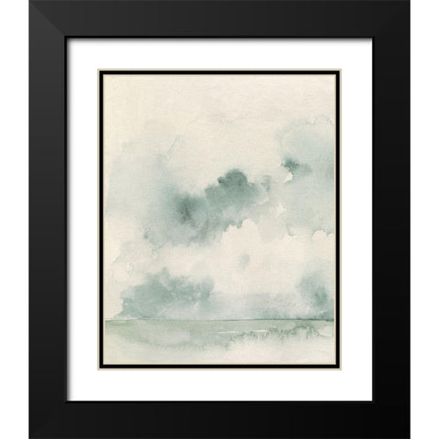 Ocean Impression I Black Modern Wood Framed Art Print with Double Matting by Caroline, Emma