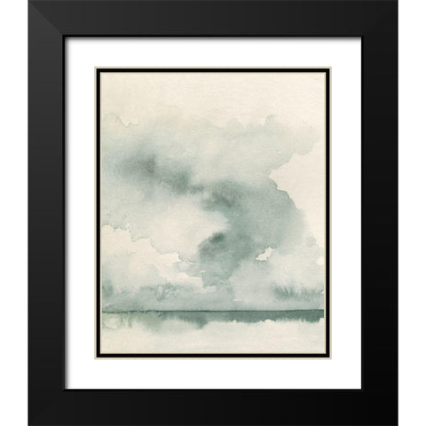 Ocean Impression II Black Modern Wood Framed Art Print with Double Matting by Caroline, Emma