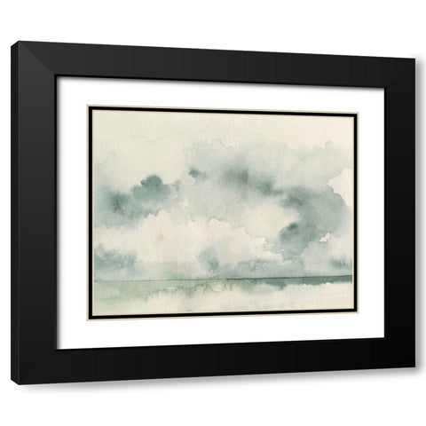 Ocean Impression III Black Modern Wood Framed Art Print with Double Matting by Caroline, Emma