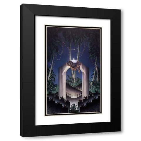 Deco Paradise Black Modern Wood Framed Art Print with Double Matting by Hoppe, Robert