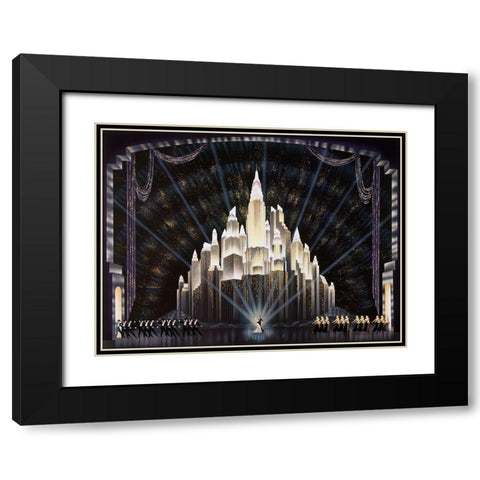 Encore Black Modern Wood Framed Art Print with Double Matting by Hoppe, Robert