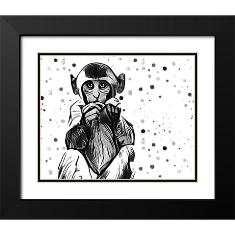 Motley Crew in B+W V Black Modern Wood Framed Art Print with Double Matting by Aldridge, Ashley