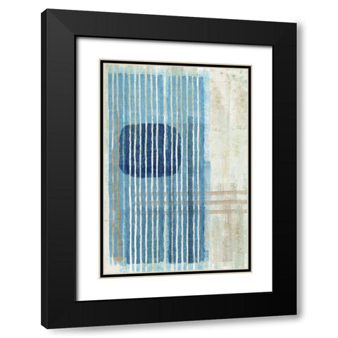 Blue Blue Horizon I Black Modern Wood Framed Art Print with Double Matting by Kouta, Flora