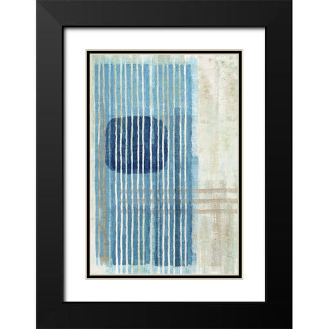Blue Blue Horizon I Black Modern Wood Framed Art Print with Double Matting by Kouta, Flora