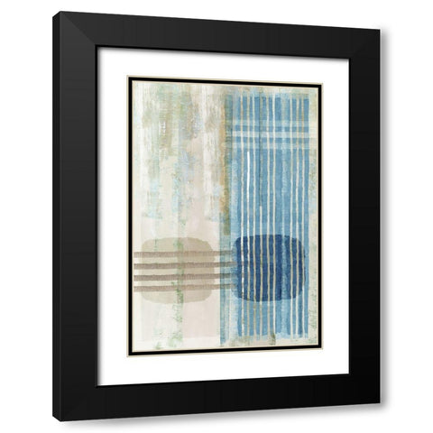 Blue Blue Horizon III Black Modern Wood Framed Art Print with Double Matting by Kouta, Flora