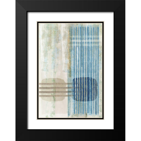 Blue Blue Horizon III Black Modern Wood Framed Art Print with Double Matting by Kouta, Flora