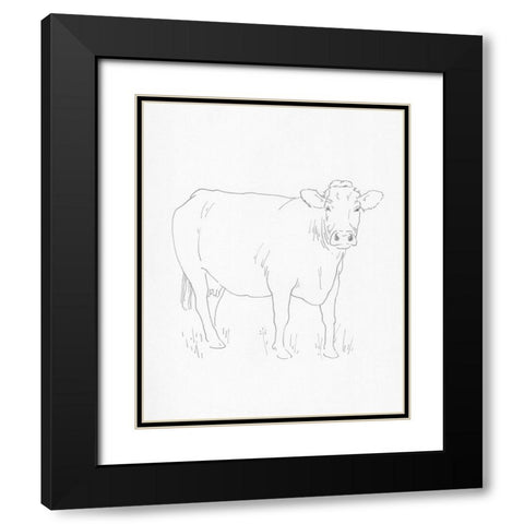 Limousin Cattle III Black Modern Wood Framed Art Print with Double Matting by Green, Jacob
