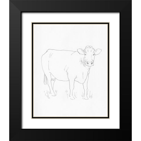 Limousin Cattle III Black Modern Wood Framed Art Print with Double Matting by Green, Jacob