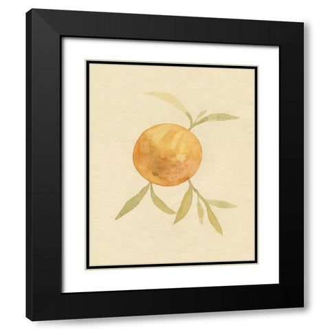 Dappled Oranges II Black Modern Wood Framed Art Print with Double Matting by Caroline, Emma