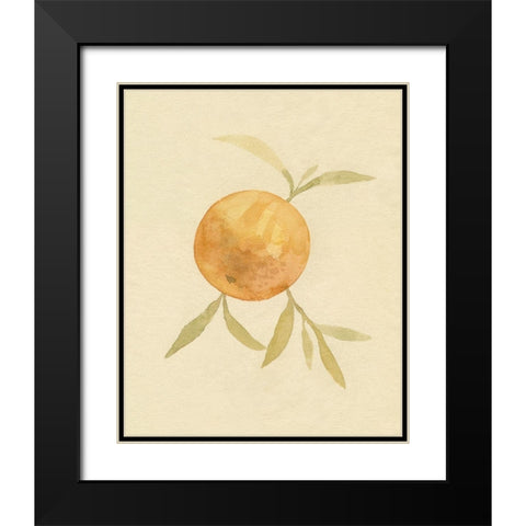 Dappled Oranges II Black Modern Wood Framed Art Print with Double Matting by Caroline, Emma